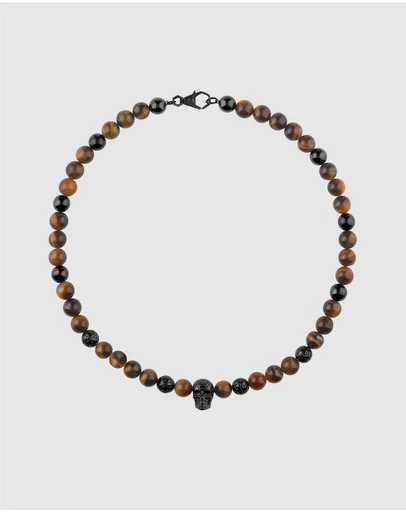 Philipp Plein - PLEIN ELITE IP Gun Tiger Eye Necklace