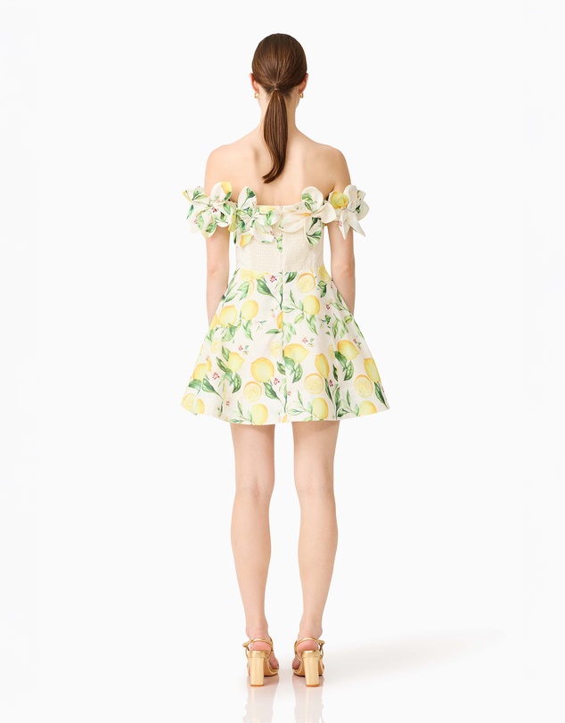Elliatt - Hana Off The Shoulder Mini Dress In Yellowmulti