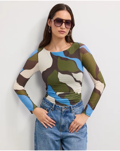 The Fated - Jasmine Mesh Long Sleeve Top