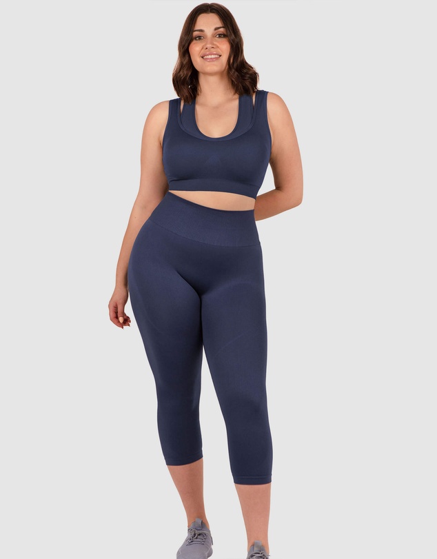 B Free Intimate Apparel - Seamless High Waist 3/4 Capri Leggings