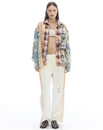 THE TALES - Patchwork Check Flannel Shirt