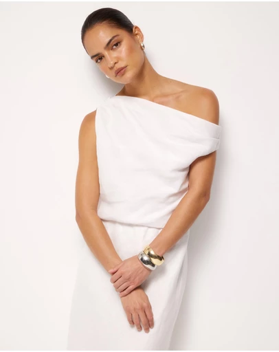 AERE - Cropped Off Shoulder Top