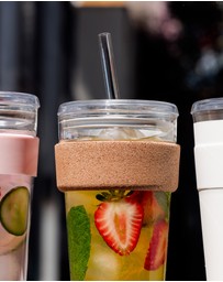 KeepCup - Brew Cork Cold Cup 12oz Reusable Coffee Cup with Straw Lid