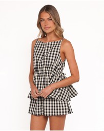 Petal & Pup - Rory Top - Black Gingham