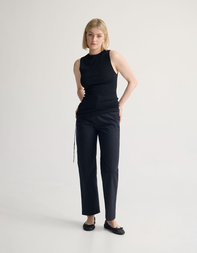 Oxford - April Drawstring Knitted Top