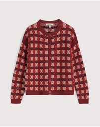 Seasalt - Seasalt Cornwall Red Kensa Checked Cardigan