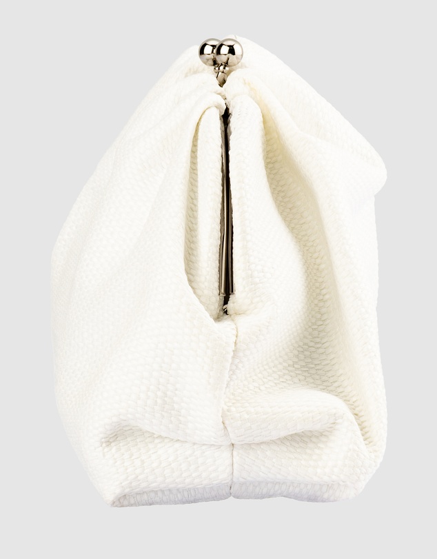 Olga Berg - Queenie Gathered Woven Clutch