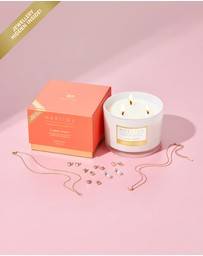 Mestige - Golden Orchid Scented Soy Candle 340g - Hidden Jewellery Embellished with crystals from Swarovski