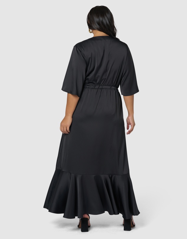 Pink Dusk by Curve Project - Smouldering Wrap Maxi Dress