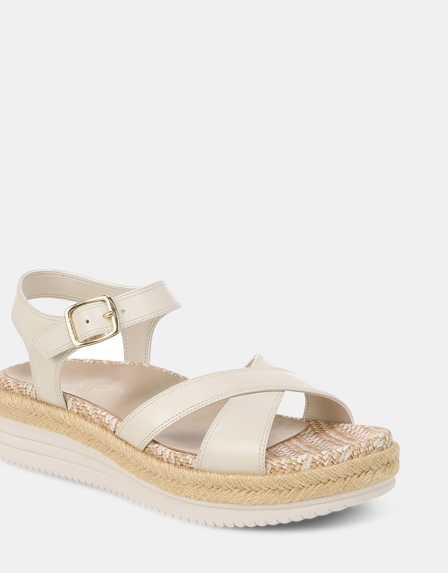 Vionic - Mar Platform Sandal - Cream Leather