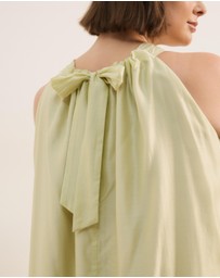 Atmos&Here Curvy - Paloma Voile Cut Away Tie Midi Dress