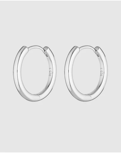 HOUSE OF SLANI - Classic Silver Sha Medium Hoops