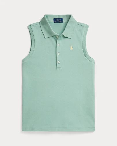 Polo Ralph Lauren - Stretch Mesh Sleeveless Polo Shirt - Teens
