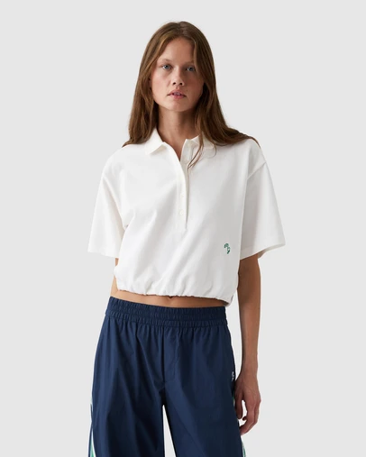 GAP - GAP x Malbon SS Cinch Waist Crop Polo