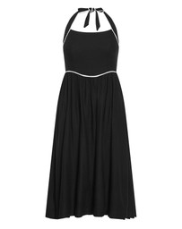 City Chic - Stacey Halter Midi Dress - black