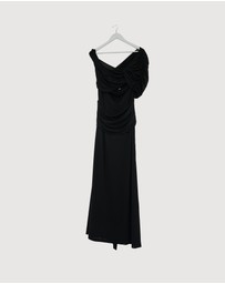 Revibe - Repaired CHANCERY Margot One Shoulder Drape Maxi Dress - AU 18
