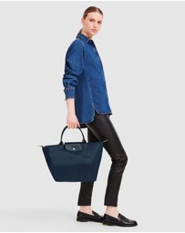 Longchamp - Le Pliage Green Canvas Handbag - Medium