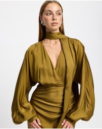 & Other Stories - Scarf-Detail Satin Maxi Dress