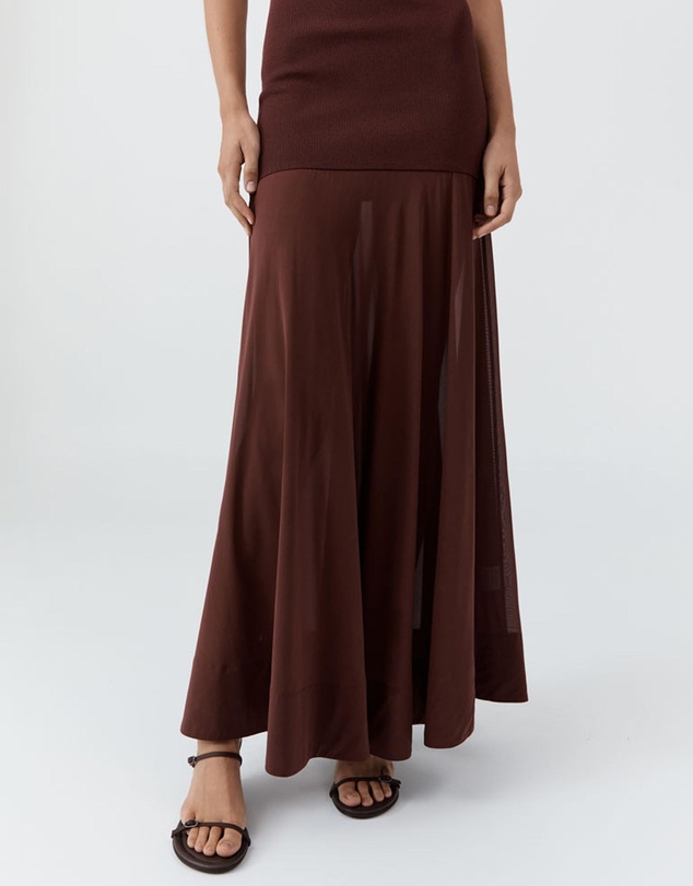 St. Agni - Sheer Silk Circle Hem Dress