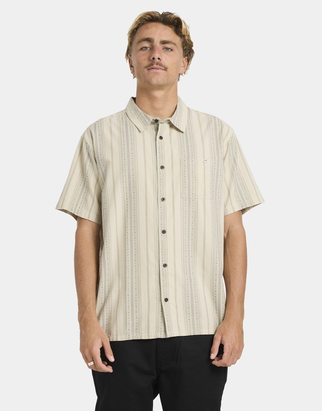 Billabong - Mens Sundays Jacquard Short Sleeve Shirt