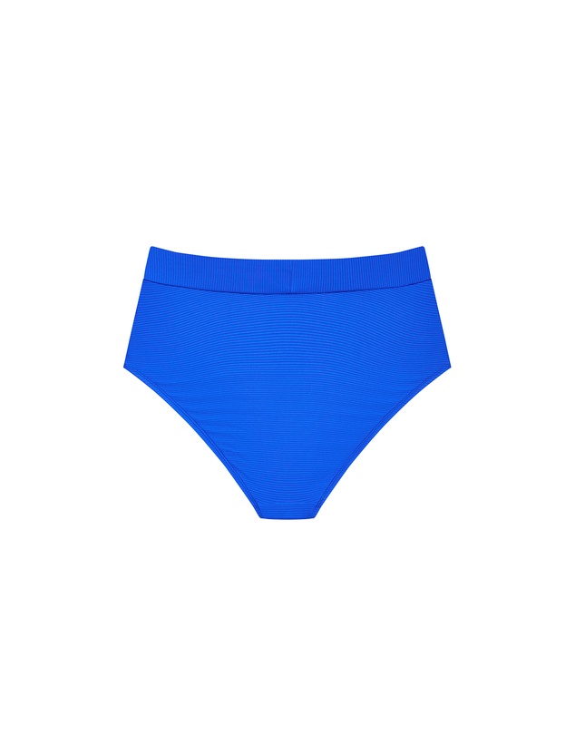 City Chic - Positano Hi Waist Bikini Brief - Cobalt Blue