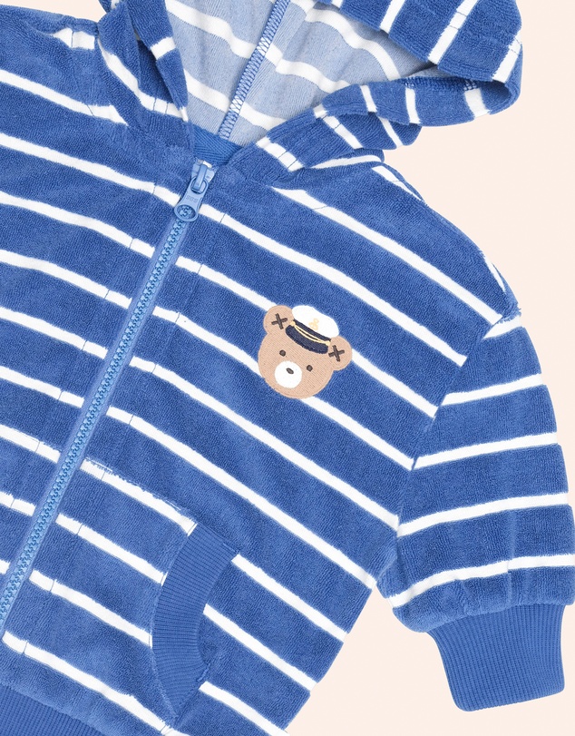 Huxbaby - Nautical Hux Towelling Zip Hoodie - Babies-Teens