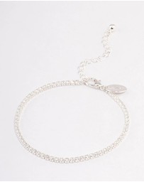 Lovisa - Silver Plated Small Round Tennis Bracelet