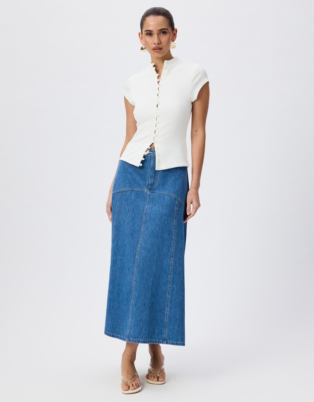 Tussah - Tenley Chambray Midi Skirt