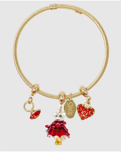 Claris The Chicest Mouse In Paris By Pink Poppy - Claris Holiday Heist Charm Bracelet