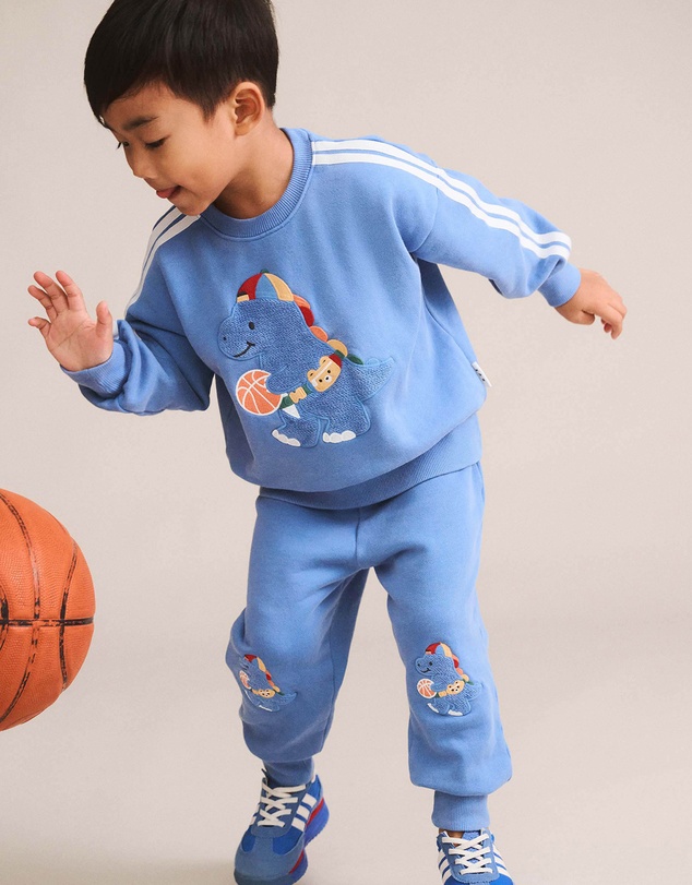 Huxbaby - Baller Dino Sporty Stripe Sweatshirt - Babies-Teens