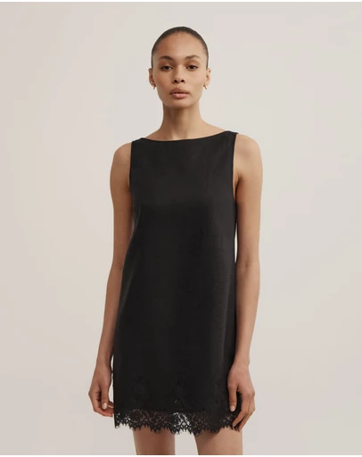 Witchery - Linen Lace Mini Dress