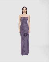 Christopher Esber - Shibari Jersey Ruched Strapless Dress