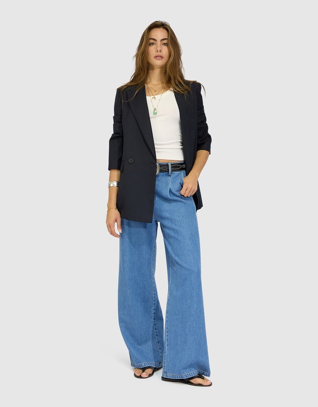 Belle & Bloom - Big Brother Talk Pinstripes Blazer