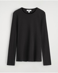 COS - Ribbed Jersey Long-Sleeved Top