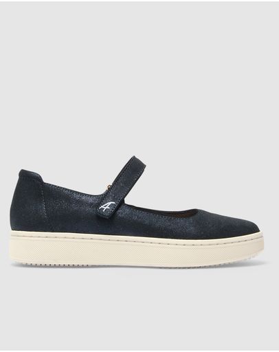 NAVY METALLIC SUEDE
