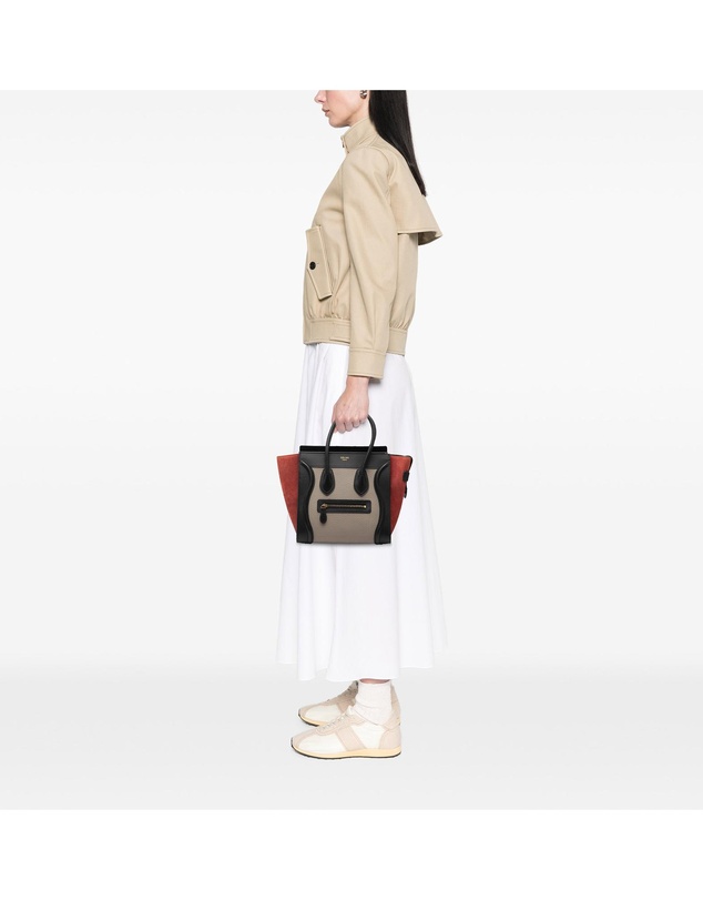 Pre-Loved by Azura Reborn - Pre-Loved Micro Tricolor Leather Luggage Tote