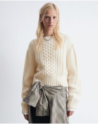 & Other Stories - Cropped Cable-Knit Jumper