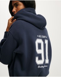 Cotton On - Graphic Boxy Fleece Hoodie