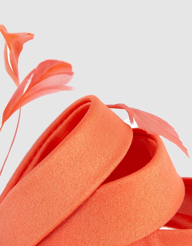 Max Alexander - Large Orange Satin Bow Racing Fascinator