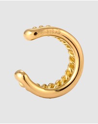 Elli Jewelry - Earrings Single Earcuff 925 Sterling Silver Gold-Plated