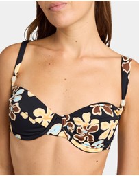 Roxy - Womens Nostalgic Feels Underwire D Cup Bikini Top