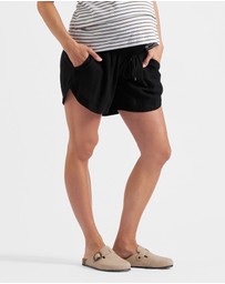 Ripe Maternity - Byron Shirred Linen Short