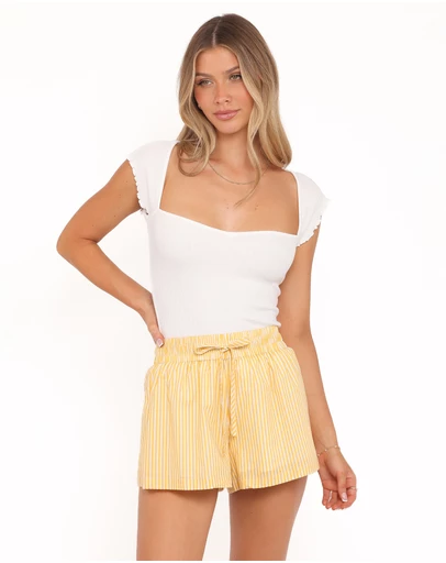 Petal & Pup - Mattina Shorts - Mango Stripe