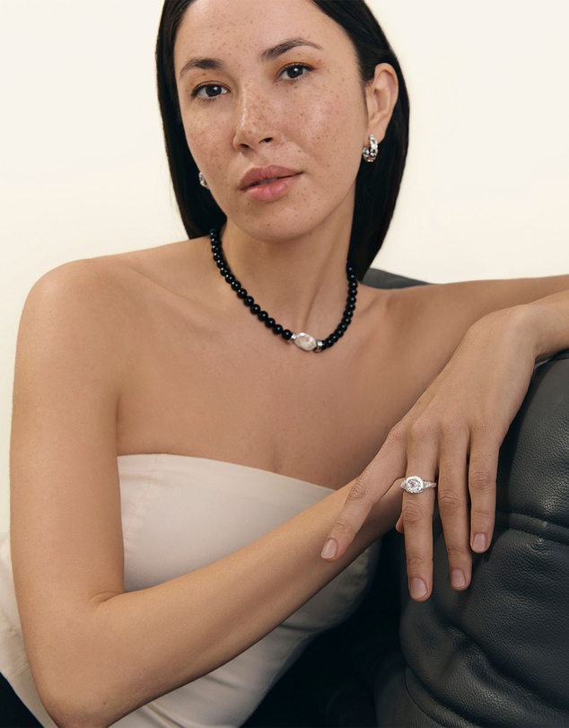HOUSE OF SLANI - Black Gold Onira Onyx Bead Necklace