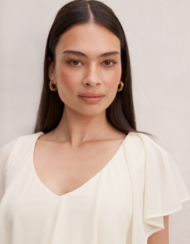 Forever New - Valentina V-Neck Ruffle Top