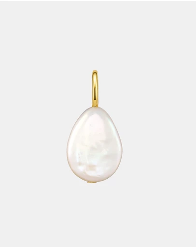 Zoe Olivia - 14K Gold Vermeil Pearl Short Charm