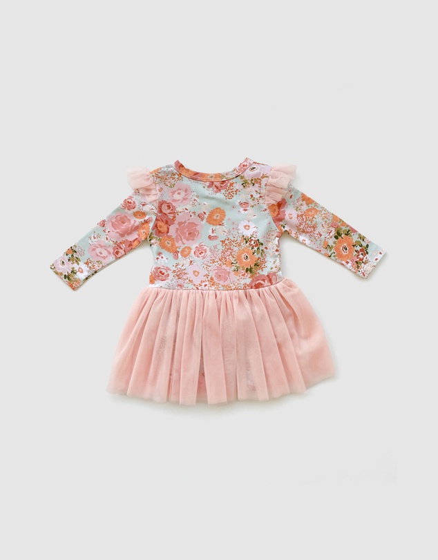 WITH LOVE FOR KIDS - Tulle Flutter Long Sleeve Tutu Onesie - Babies