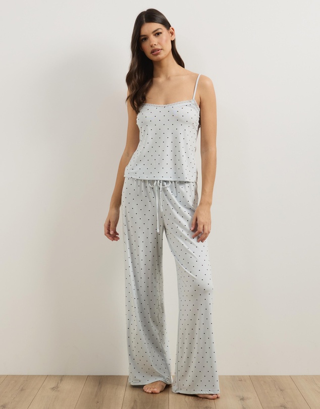 Atmos&Here - Print Pointelle Cami and Pants Pyjama Set