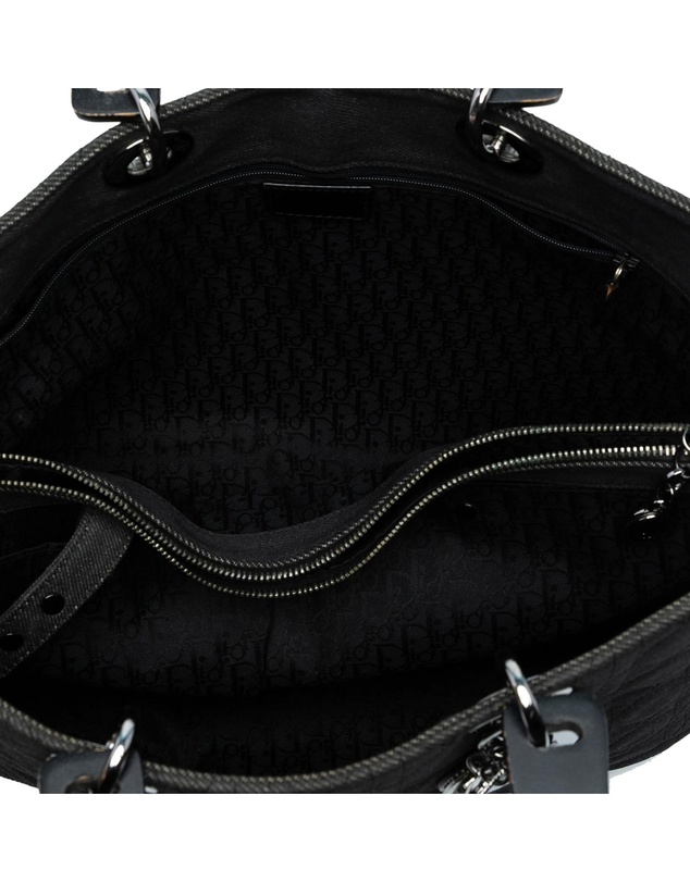 Pre-Loved by Azura Reborn - Pre-Loved Extra Large Denim Cannage Lady Dior