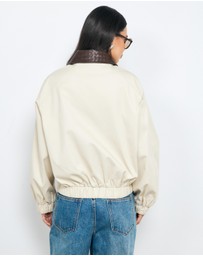 AERE - Ella Contrast Bomber Jacket
